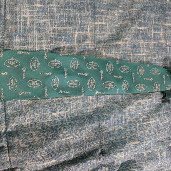 PRADA ITALY SILK NECK TIE. - Picture 1 of 5